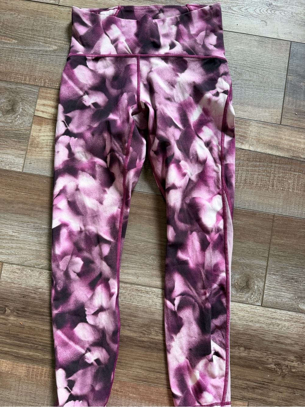 Lululemon Pink and White Tie-Dye Leggings - Picture 2 of 4